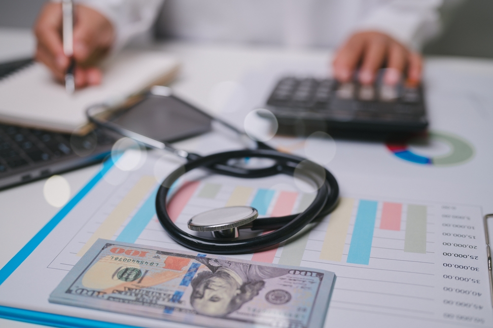 This,Image,Showcases,The,Intersection,Of,Healthcare,And,Finance,,Featuring